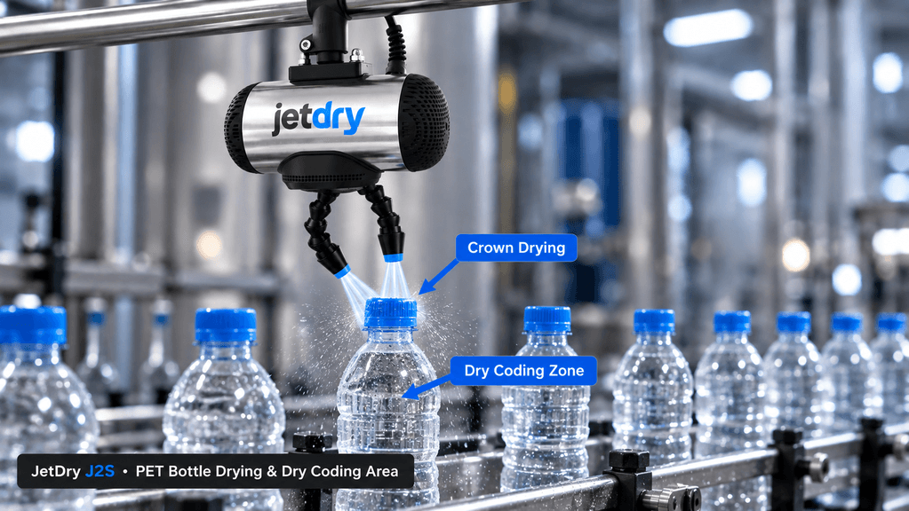 JetDry-Spot-Trocknungssystem an einer Produktionslinie